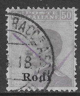 Italia Italy 1912 Colonie Egeo Rodi Michetti C50 Sa N.7 US - Ägäis (Rodi)