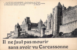 FRANCE - 11 - Carcassonne - La Cité De Carcassonne - Fortifications De L'Ouest - Carte Postale Ancienne - Carcassonne