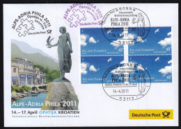 Germany Bonn Opatija 2011 / Alpe Adria Phila Croatia / Philatelic Exhibition / Deutsche, German Post - Esposizioni Filateliche