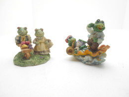 2  Figurines Grenouille En Résine Ranas - Ranas