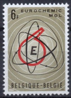 BELGIUM 1966 - 1v - MNH - Eurochemic In Mol - Chemical Processing Of Irradieted Fuels - Atome - Chemistry - Nuclear - Atom