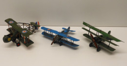 -3 MAQUETTES AVIONS 1ere GUERRE WW1 2 Français 1 Allemand Collection Vitrine  E - Aviones & Helicópteros