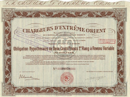 Obligation De 1922 - Chargeurs D'Extrême Orient - - Navigazione