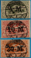 Oberschlesien Haute Silecie 1923 Overprints 3 Values Cancelled 2304.3003 - Andere & Zonder Classificatie