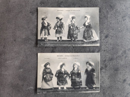 BINET SAINT BRIEUC LOT 2 CARTE POSTALE BRETAGNE COSTUMES COTE NORD POUPEES ANNEES 20/30 TBE - Europe