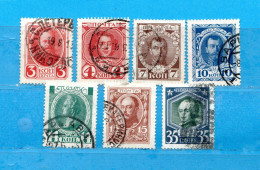 Russia -° 1913 - ROMANOV.  Yv. 78-79-80-81-82-83-86.    Used, - Gebruikt