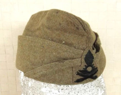 Bustina Vintage E.I. Invernale In Panno Kaki Anni '50 Artiglieria Contraerea - Headpieces, Headdresses