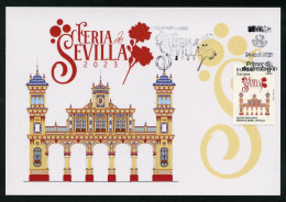 ESPAÑA (2023) Carte Maximum Card - Fiestas Populares - Feria De Abril, Sevilla, Portada - April Fair, Clavel, Carnation - Tarjetas Máxima