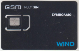 GREECE - Multi Sim, Contract (Matt Surface), WIND GSM Card, Mint - Griechenland