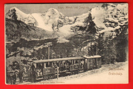 HA1-09  SELTEN Mürrenbahn Grütschalp. Sehr BELEBT. Eiger Mönch Jungfrau. Pionier. NG - Mürren