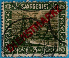 Saaegebiet Sarre 3 C Dienst Overprint Service Stamp 1 Value Cancelled 2304.3017 - Altri & Non Classificati