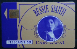 ► France :   BESSIE SMITH    (1895-1937)    L'Art Vocal - Télécarte JAZZ - Musique