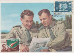 Russia - Yuri Gagarin - Gherman S. Titov - Maximum Postcard - Espace