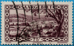 Saaegebiet Sarre 1926 75 C Plate Flaw White Point In Right Margin Mi 115.IV 1 Value Cancelled 2304.3020 - Andere & Zonder Classificatie