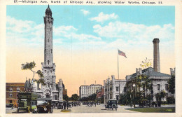 ETATS-UNIS - Chicago - Michigan Ave - North Of Chicago - Showing Water Works - Carte Postale Ancienne - Chicago