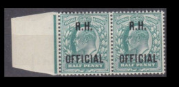 1902 Great Britain  D74Paar King Edward VII - Overprint - R.H.OFFICIAL 600,00 € - Nuovi