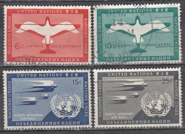 UNITED NATIONS   SCOTT NO C1-4  USED   YEAR  1951 - Luchtpost