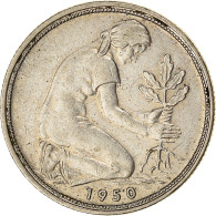 Monnaie, République Fédérale Allemande, 50 Pfennig, 1950, Hamburg, TB+ - 50 Pfennig