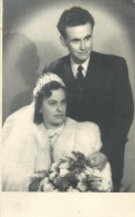 Marriage Souvenir Bride And Groom Couple Real Photography 1955 - Noces
