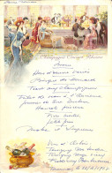 Menu Litho 1967 - Champagne Couvert Rheims Illsutrée (format A4) - Menu