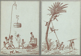 Menu Illustré G. Séguy Humour Satyrique ? Bord Argenté (format Carte Postale) - Menus