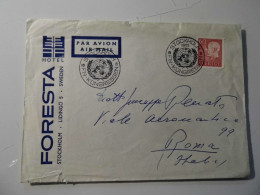 Busta Viaggiata "FORESTA HOTEL STOCKHOLM - ONU CONGRESS" 1965 - Lettres & Documents