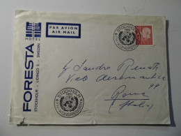 Busta Viaggiata "FORESTA HOTEL STOCKHOLM - ONU CONGRESS" 1965 - Cartas & Documentos