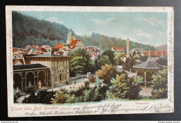 AK Litho Gruss Aus Bad Sooden A. Werra Kurgarten Gestempelt Bad Sooden 1901 - Bad Soden