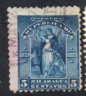 NICARAGUA 1894 VICTORY 5c USED USATO OBLITERE' - Nicaragua