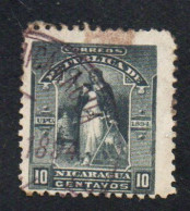 NICARAGUA 1894 VICTORY 10c USED USATO OBLITERE' - Nicaragua