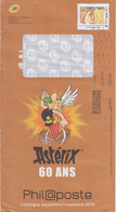 Enveloppe Entier International  250g Catalogue Phil@poste Astérix 60 Ans Septembre-Novembre 19 Oblitération - Pseudo-entiers Officiels