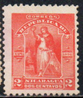 NICARAGUA 1894 VICTORY 2c  MH - Nicaragua