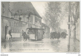 BOURGES:  REEDITION  -  INONDATIONS  DU  22  JANVIER  1910  -  AVENUE  DE  LA  GARE  -  FP - Inondations