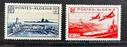 ALGERIA: 1949 MNH Mi 280-281 -Navy - Ships Airplanes 1950s #S047 - Neufs