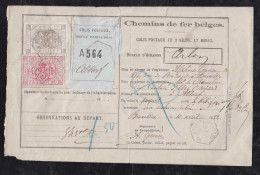 Belgium 1882 Colis Postaux Chemins De Fer Railway Parcle Card BRUXELLES To Switzerland Via METZ France Germany - Dokumente & Fragmente