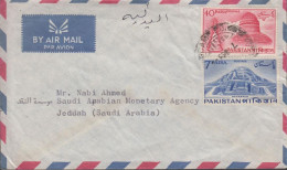 1963. PAKISTAN. 7 P PAHARPUR + 40 P TAXILA On Cover BY AIR MAIL To Jeddah (Saudi Arabia... (Michel 191 + 196) - JF439786 - Pakistan