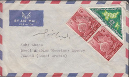 1962. PAKISTAN. Pair 7 P Bottle + 40 P New Constitution On Cover BY AIR MAIL To Jeddah (S... (Michel 165-170) - JF439803 - Pakistan