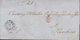 1852. DANMARK. KJØBENHAVN 23 1 1852 On Official Cover To Ousted Og Allersløv ? Sogneråd Pr. Roeskilde. Sen... - JF439836 - ...-1851 Voorfilatelie