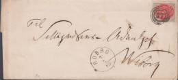 1870. DANMARK. Bi-coloured Skilling. 4 Skilling Carmine/grey On Small Cover To Wiborg Cancel... (Michel 18IA) - JF439838 - Covers & Documents