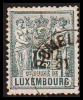 1882-1889. LUXEMBURG Algorie. 12½ C. Micro Tear. (Michel 50) - JF532624 - 1882 Alegorias
