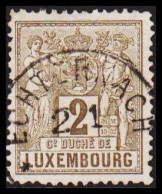 1882-1889. LUXEMBURG Algorie. 2 C. Beautiful Postmark ECHTERNACH 2 1. (Michel 46) - JF532626 - 1882 Allegory