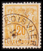 1882-1889. LUXEMBURG Algorie. 20 C. Fine Cancel ROISVIER 18 11 87 (Michel 51) - JF532628 - 1882 Alegorias