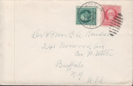 1917. CUBA 1 + 2 C On Cover To Buffalo, USA Cancelled HOLGU.. ORIENTE DIC 18 1917 - The Mon... (Michel 39-40) - JF438122 - Briefe U. Dokumente