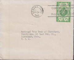 1945. CUBA. Fine Small Cover To Cleveland USA With 1 C Havanas Friends Cancelled With Slogan ... (Michel 199) - JF438170 - Briefe U. Dokumente