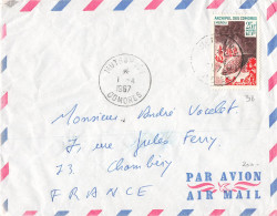 LETTRE. 1967. COMORES. MUTSAMDU. PAR AVION POUR LA FRANCE - Briefe U. Dokumente