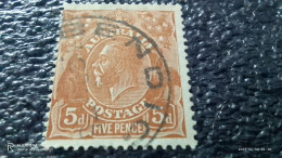 AVUSTRALYA-1913-36-              5P          KING GEORGE V.    .             USED - Used Stamps