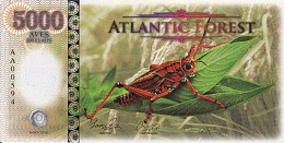 Atlantic Forest 5000 Aves Dollars 2016  UNC Sauterelle Et Riz - Fictifs & Spécimens