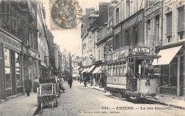 Amiens     80        La Rue Duméril  -  Tramway  - Publicité Amer Picon -   (voir Scan) - Amiens