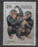 RWANDA    N° 820  * *   Singes - Chimpanzés