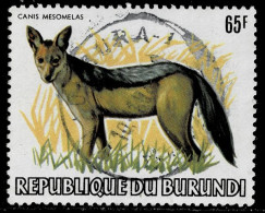 BURUNDI 1982 Mi 1592 BLACK-BACKED JACKAL VALUE €110 - Usati